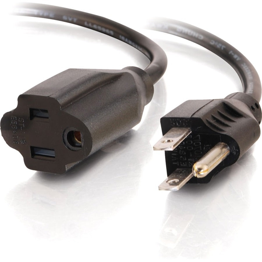C2G 10Ft Power Extension Cord - 18 Awg - Nema 5-15P To Nema 5-15R