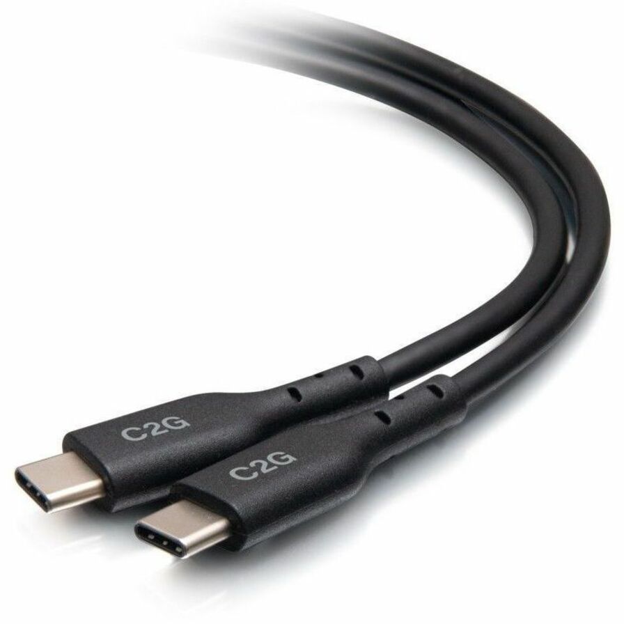 C2G 1.5ft (0.5m) USB-C® Male to USB-C Male Cable (20V 5A) - USB 2.0 (480Mbps) C2G28881