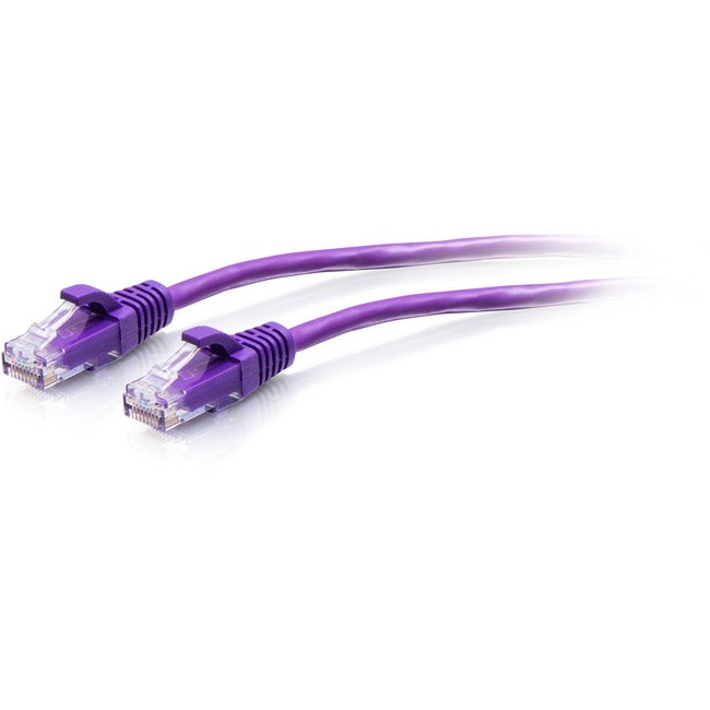 C2G 5ft Cat6a Snagless Unshielded (UTP) Slim Ethernet Cable - Cat6a Slim Network Patch Cable - PoE - Purple C2G30190