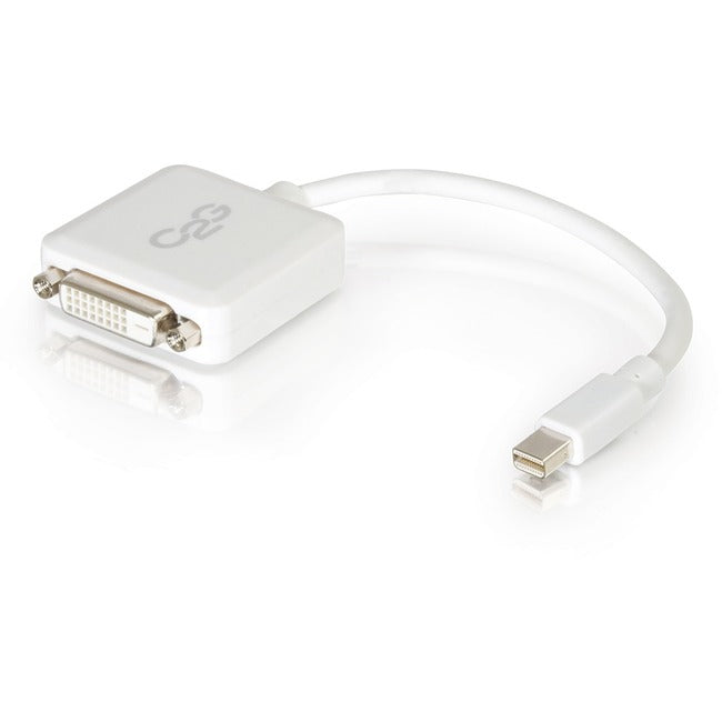 C2G 8In Mini Displayport To Dvi Adapter Male To Female Single Link Dvi-D White -