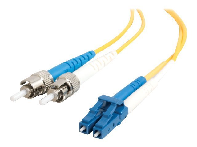 C2G 8m LC-ST 9/125 Duplex Single Mode OS2 Fiber Cable - Yellow - 26ft - Patch cable - LC single-mode (M) to ST