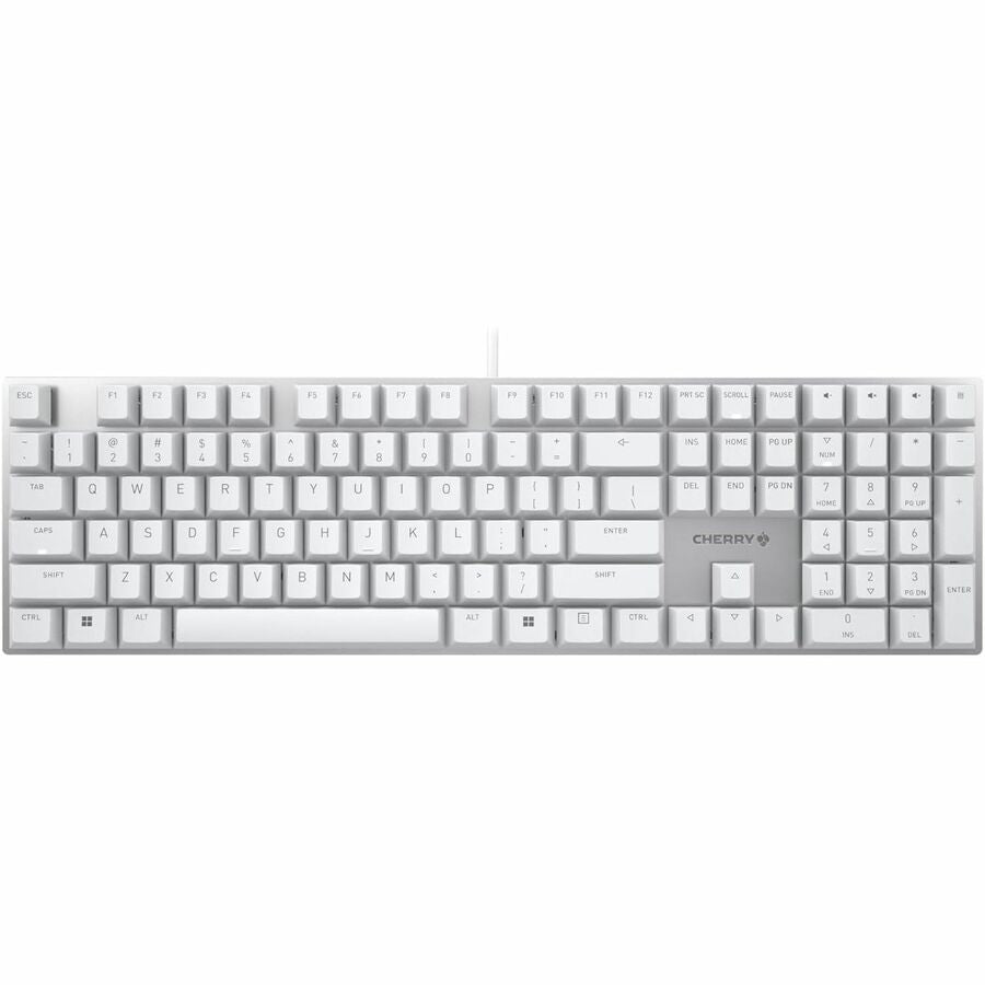 CHERRY KC 200 MX-Wired Keyboard - MX2A SILENT RED - Silver/White Housing G80-3950LHBUS-1