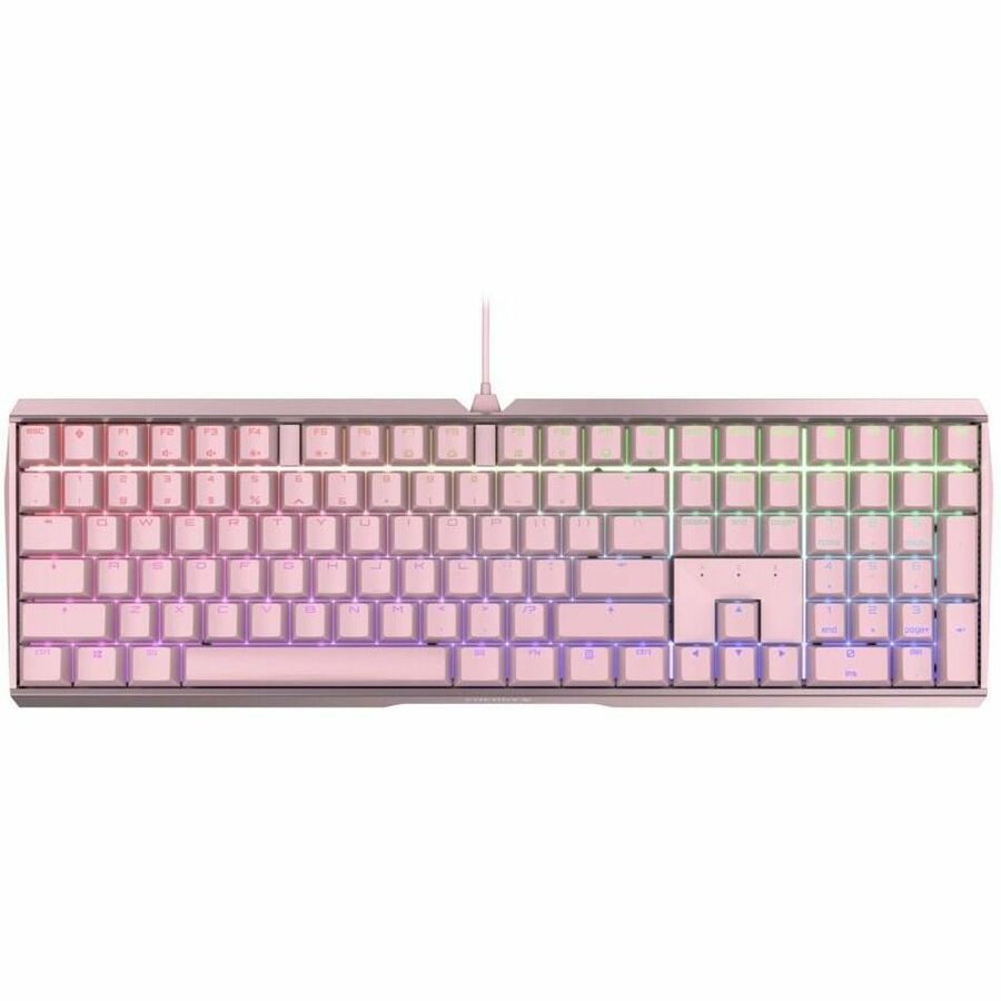 CHERRY MX 3.0S Wired RGB Keyboard, MX SILENT RED SWITCH, For Office And Gaming, Pink G80-3874HYAUS-9
