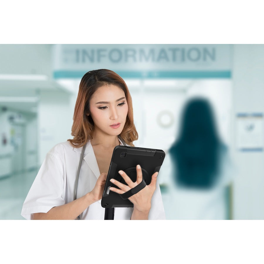 CTA Digital Protective Case with Built-in 360 Degree Rotatable Grip Kickstand & Pen Slot for Samsung S6 Lite PAD-PCGKS6L