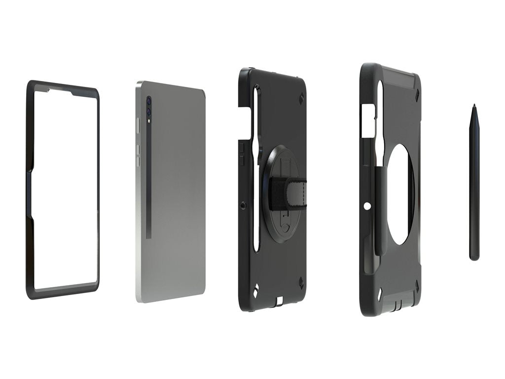 CTA - Protective case for tablet - built-in 360� rotatable grip kickstand - for Samsung Galaxy Tab S7 FE, Tab S7+, Tab