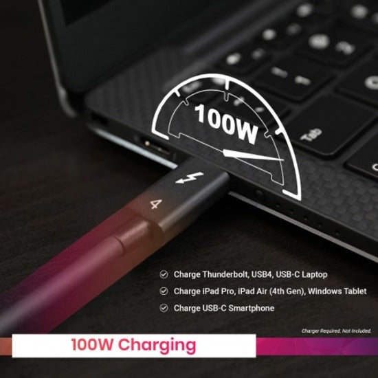 CalDigit Thunderbolt 4 / USB 4 Cable (0.8m) Passive 40Gb/s, 100W, 20V, 5A TB4-P08B-540
