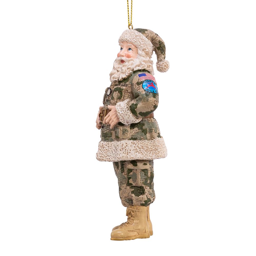 Camouflage Military Santa Ornament