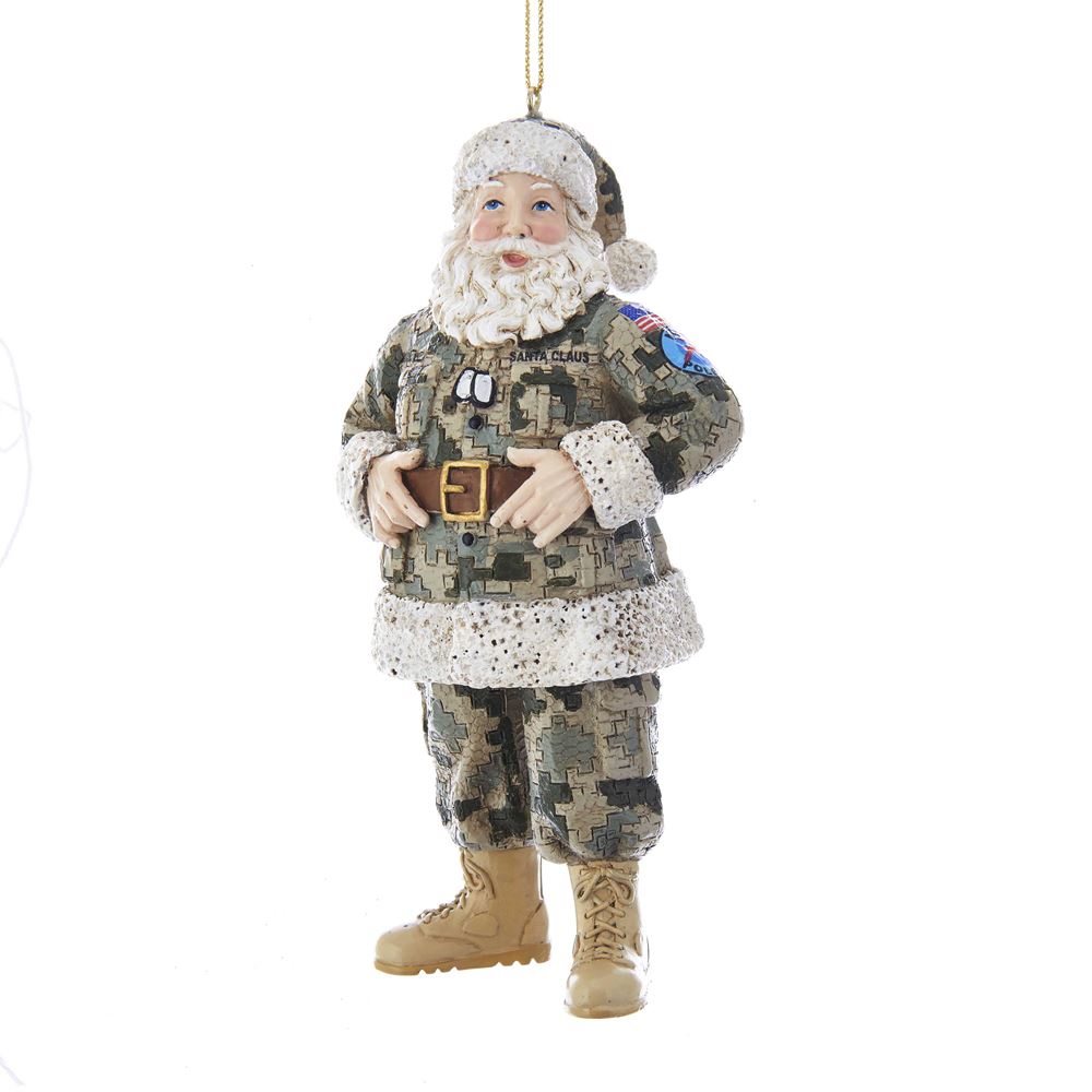 Camouflage Military Santa Ornament