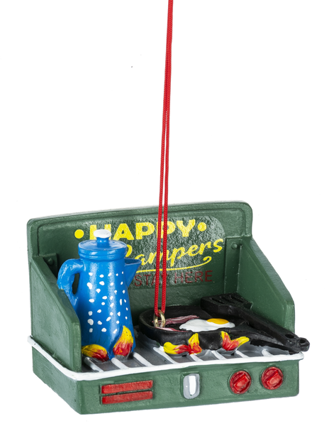 Camp Stove Ornament - Happy Campers