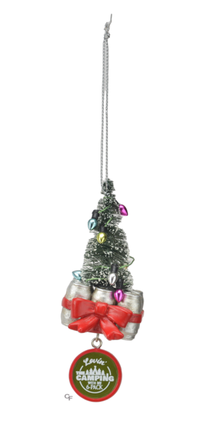 Camping with a Six Pack Ornament