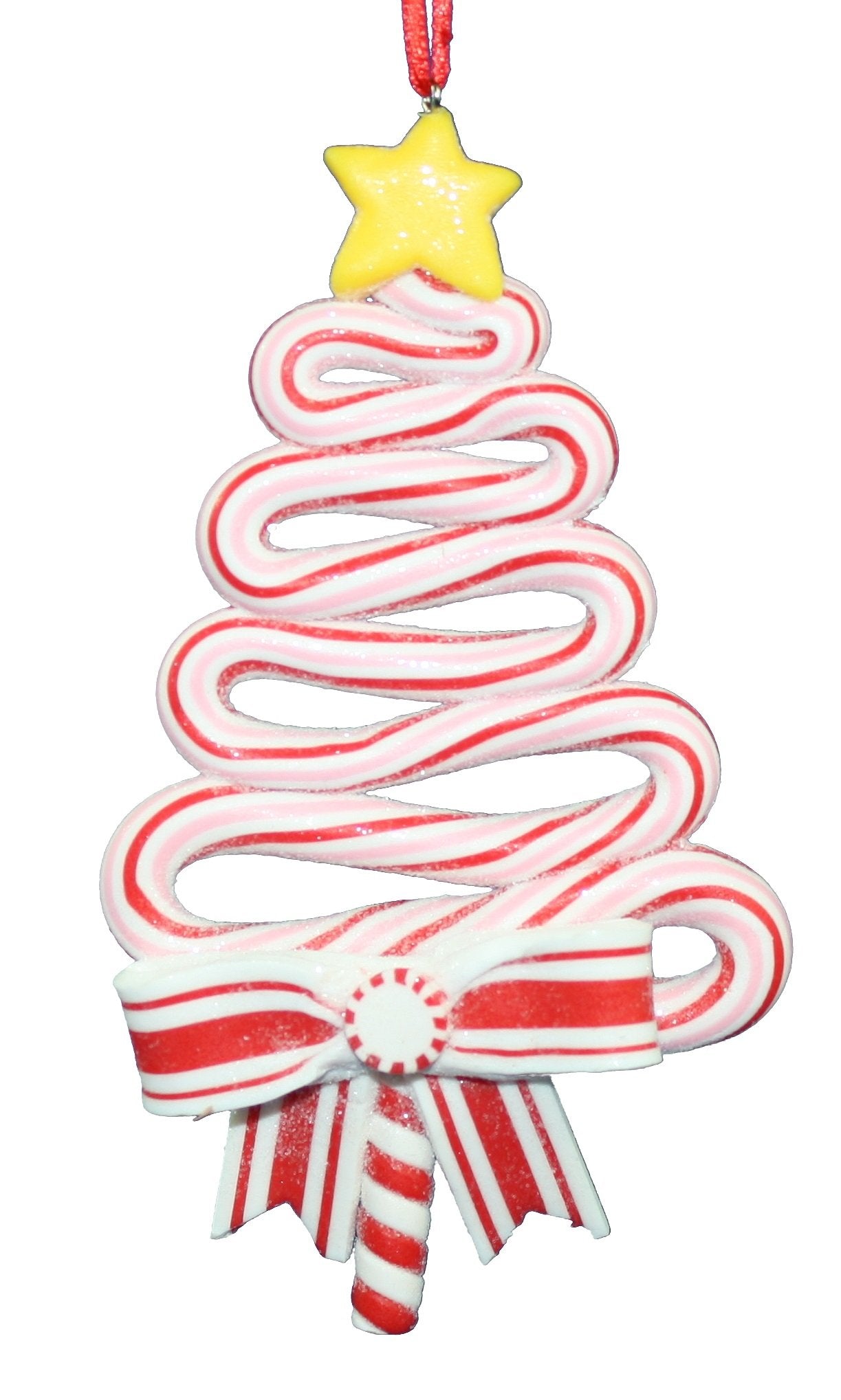 Candycane Treats Hanging Ornament - Red Tree