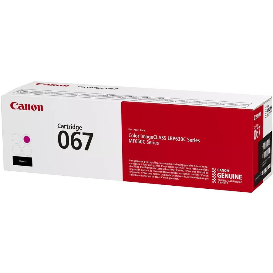 Canon 067 Original Standard Yield Laser Toner Cartridge - Magenta - 1 Pack - 1250 Pages