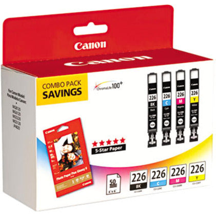 Canon CLI-226 Original Inkjet Ink Cartridge - Black, Cyan, Magenta, Yellow - 4 / Pack 4546B007