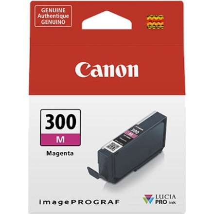 Canon LUCIA PRO PFI-300 Original Inkjet Ink Cartridge - Single Pack - Magenta - 1 / Pack -
