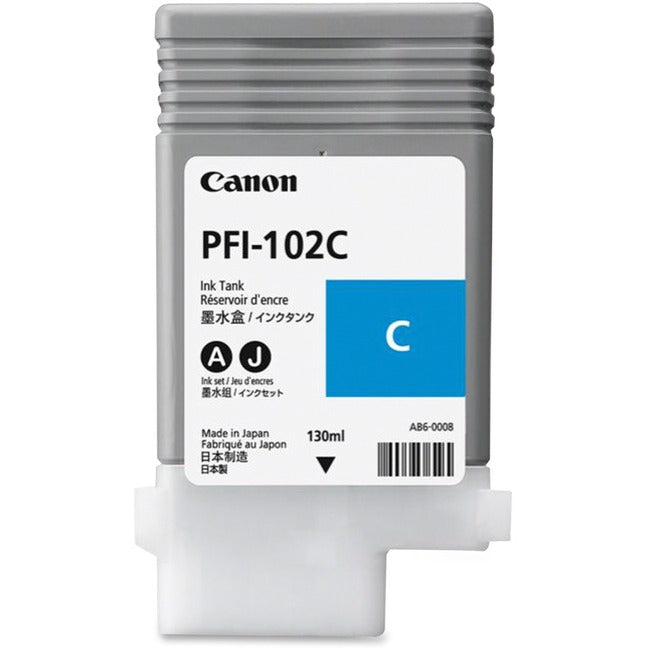 Canon PFI-102C Original Ink Cartridge 0896B001AA