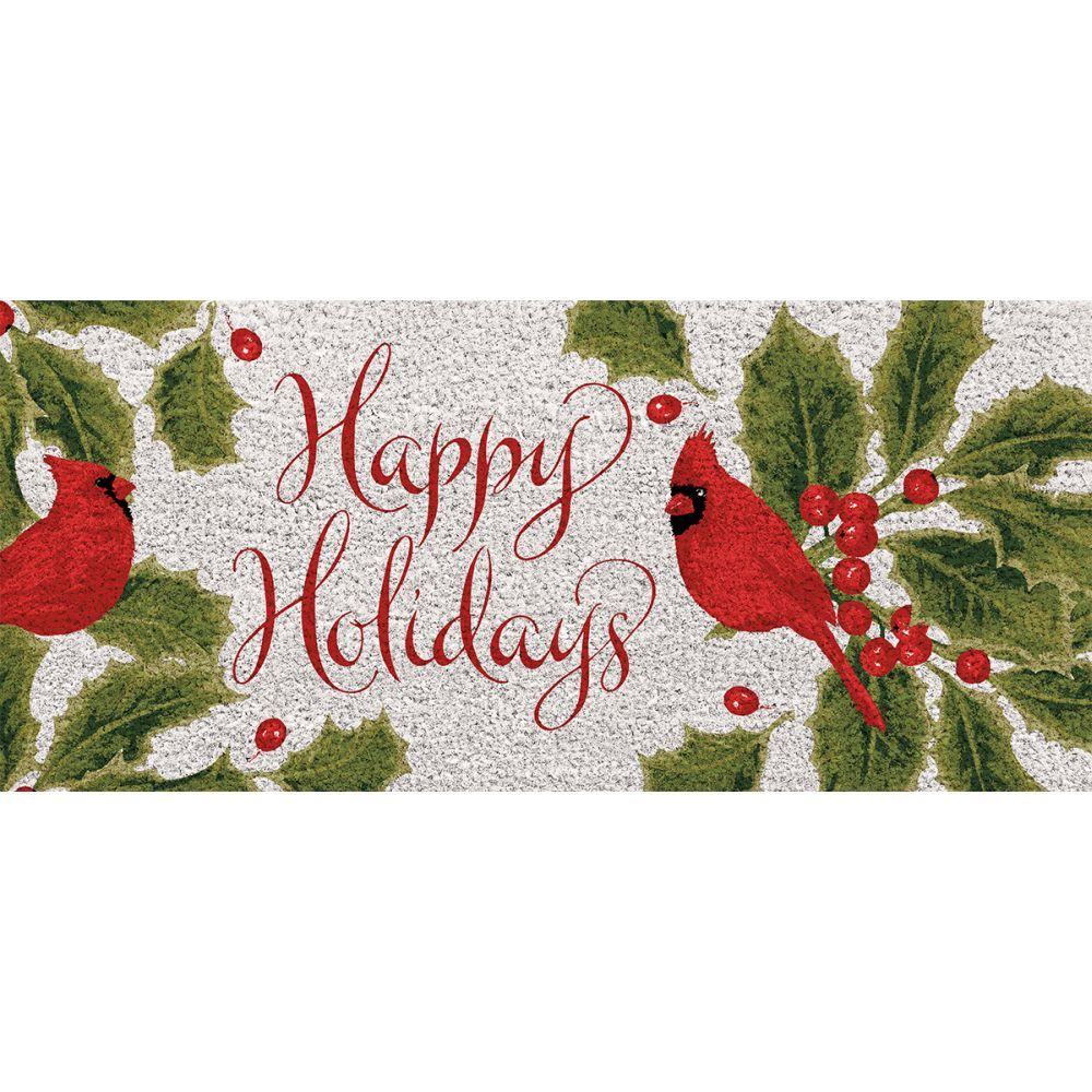 Cardinal Birdhouse Coir Door Mat - Jumbo