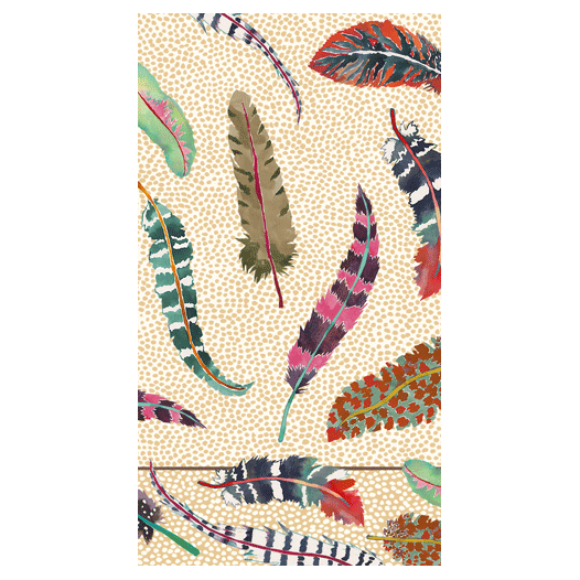 Caspari Guest Towels - Plumage