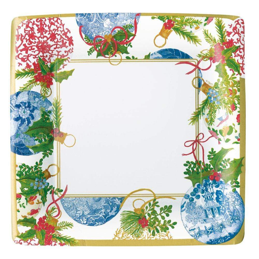 Caspari Porcelain Ornaments Paper Goods - Dinner Plate