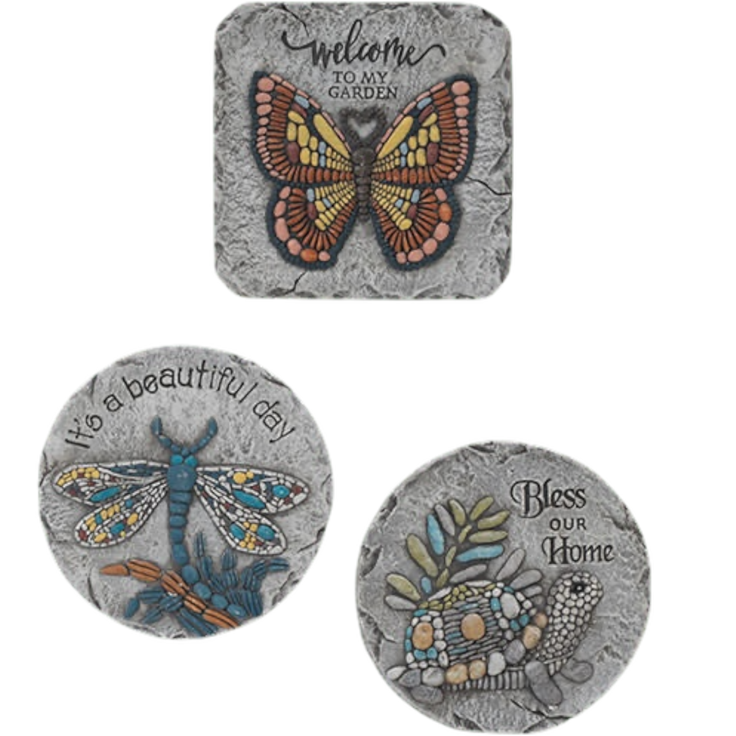 Cement Garden Friends Stepping Stone -