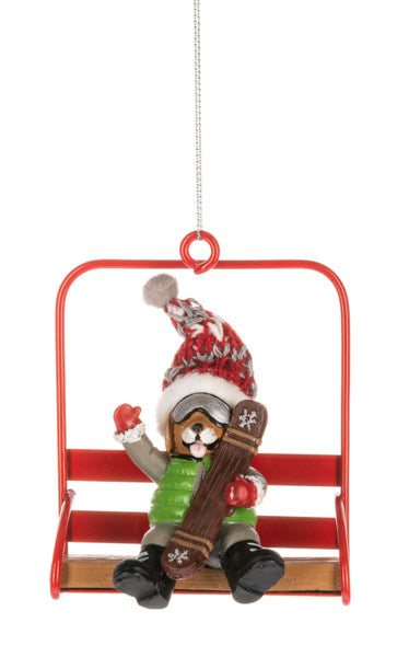 Chair Lift Character Ornament - Dog