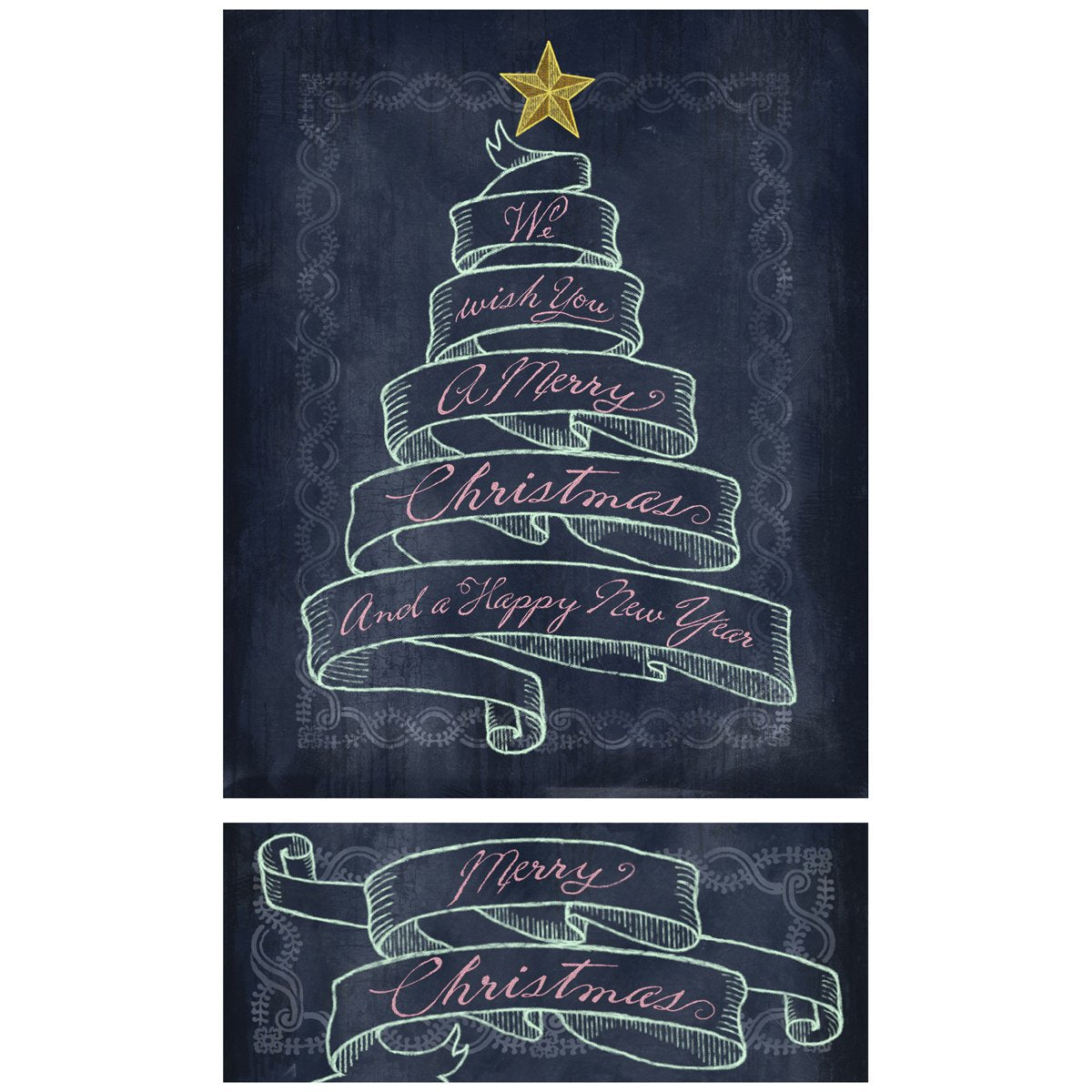 Chalk Talk Merry Christmas Banner Sticker