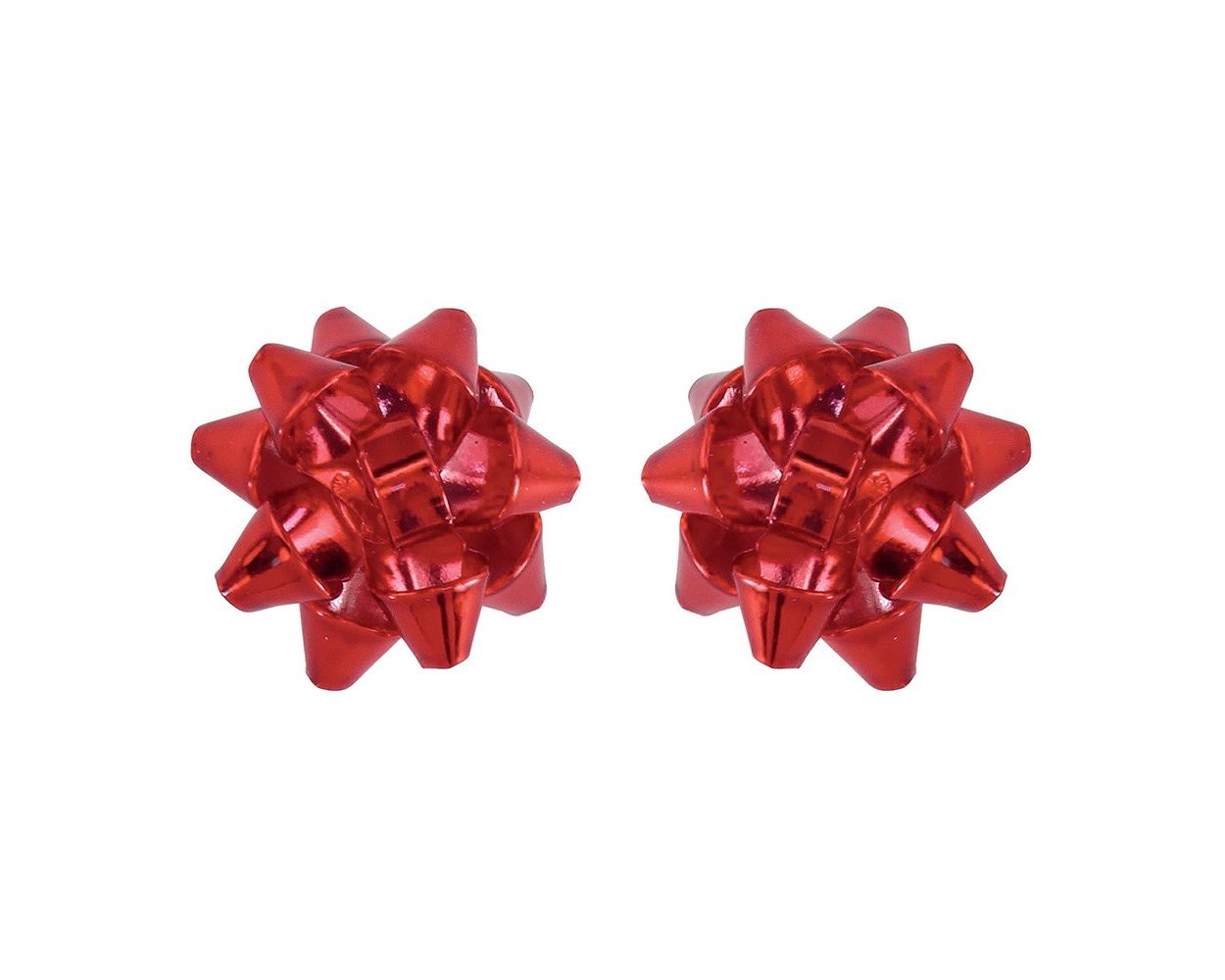 Cheerful Red Bow Earrings