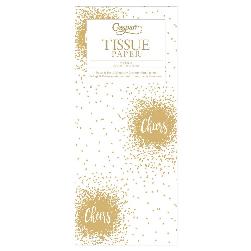 Cheers in Gold Tissue Paper