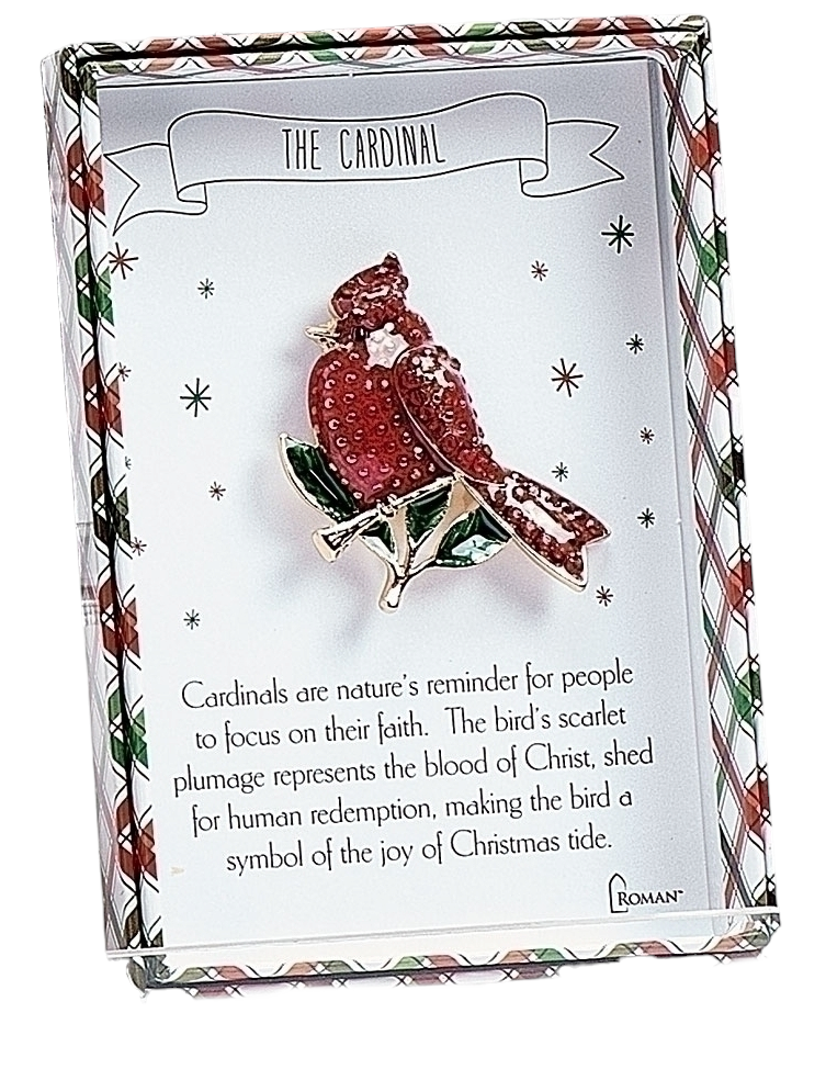Christmas Cardinal Pin