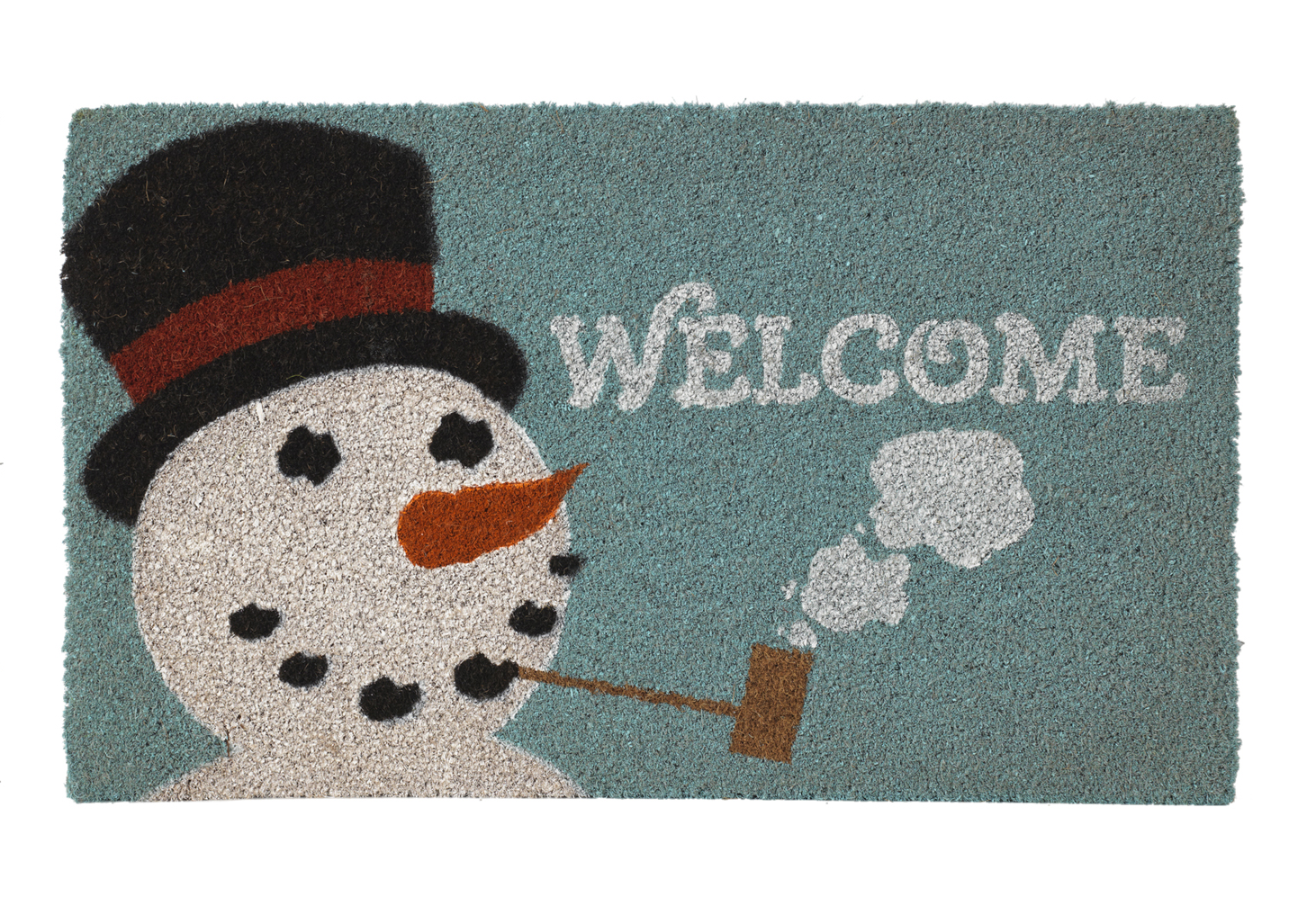 Christmas Coir Doormat - Snowman Welcome
