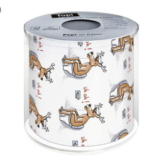 Christmas Design Toilet Paper Roll - Reindeer Uh Oh!