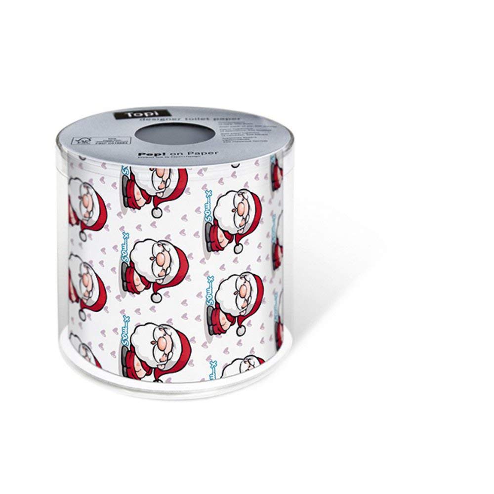 Christmas Design Toilet Paper Roll - Santa Mooning