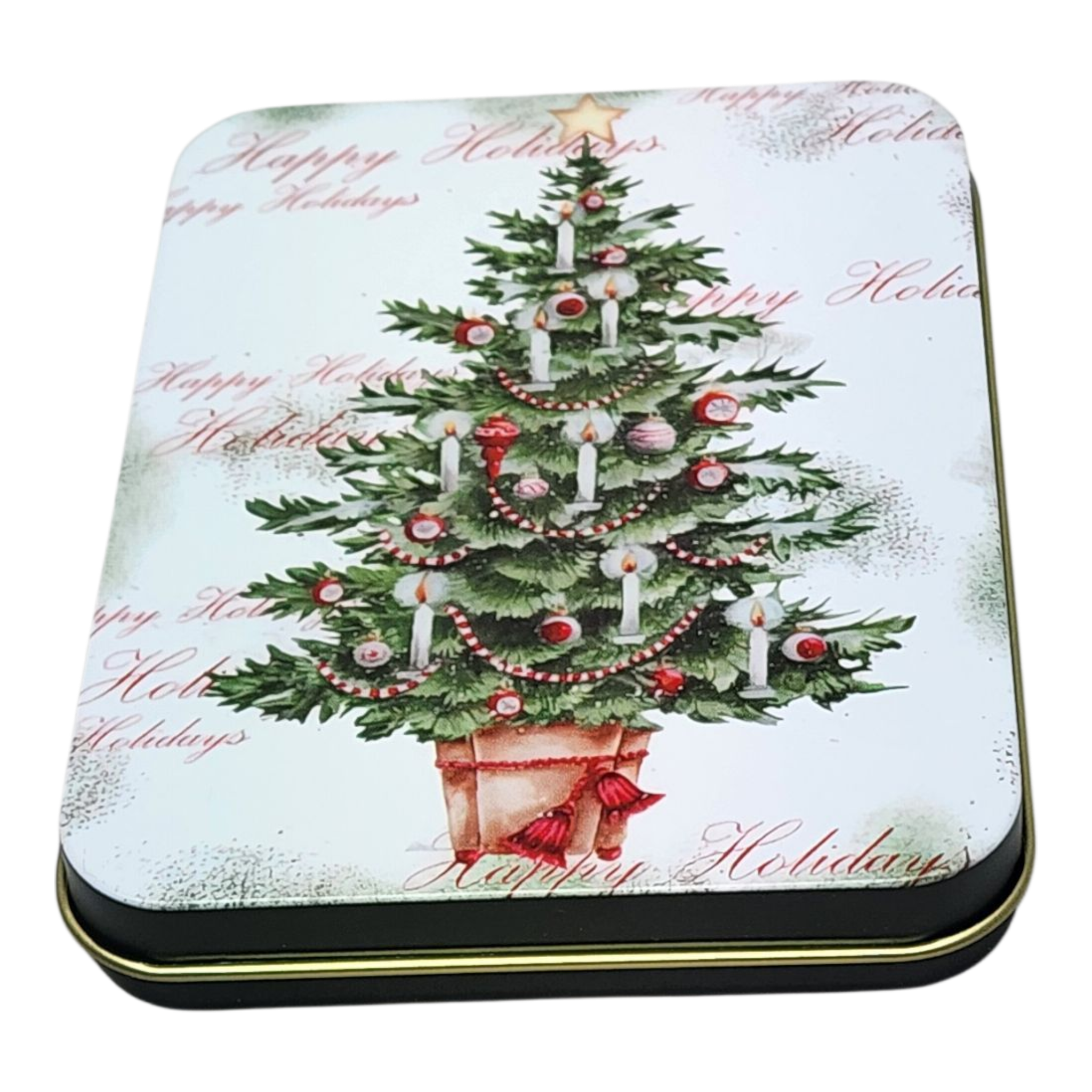 Christmas Gift Card Tin - Holiday Cheer Christmas Tree