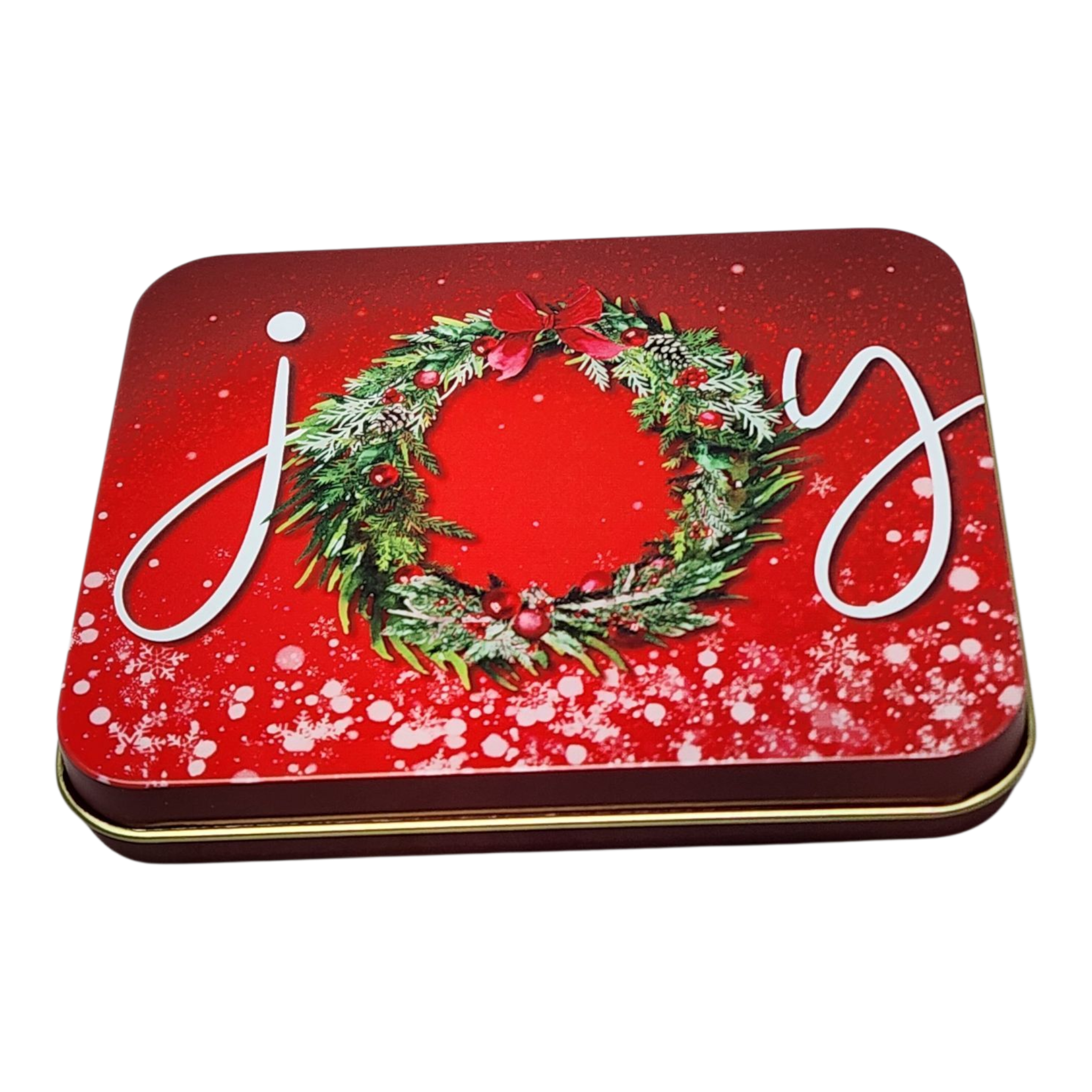 Christmas Gift Card Tin - Joyful Wreath