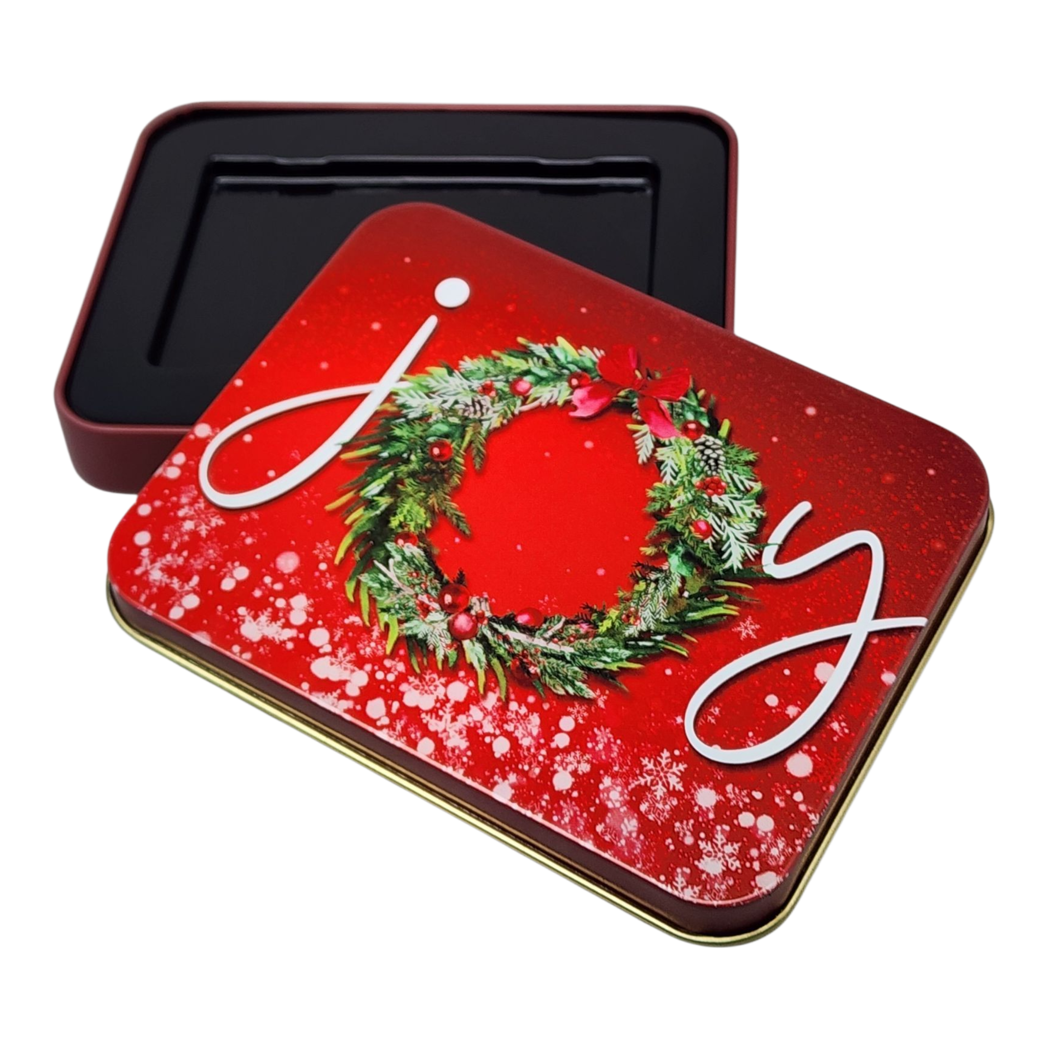 Christmas Gift Card Tin - Joyful Wreath