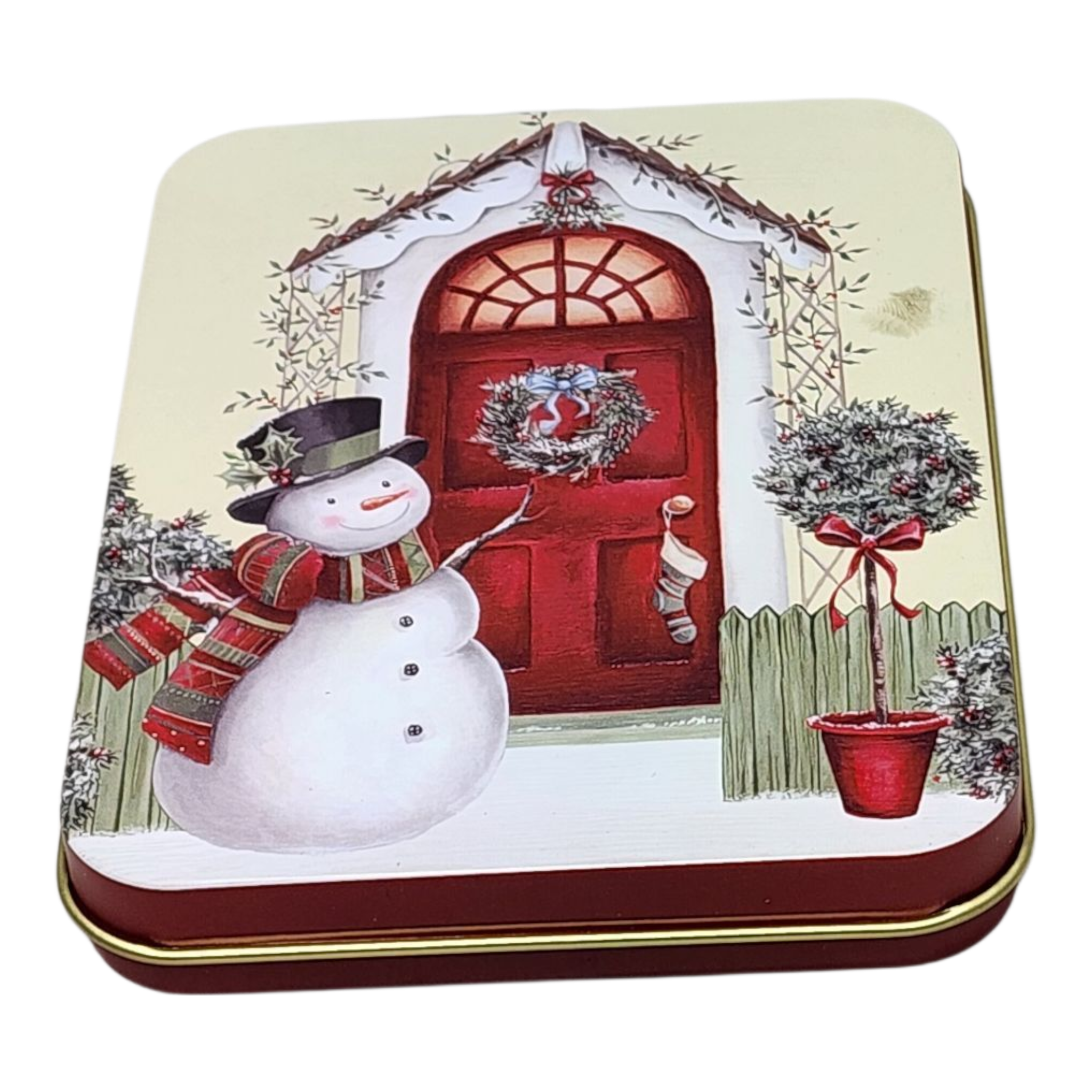 Christmas Gift Card Tin - Snowman's Welcome
