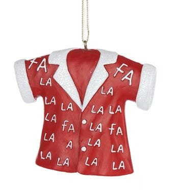 Christmas Shirt Ornament - Red Fa La La La