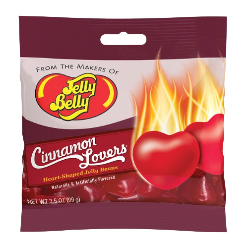 Cinnamon Lovers Heart-Shaped Jelly Beans 3.5 oz Grab & Go Bag