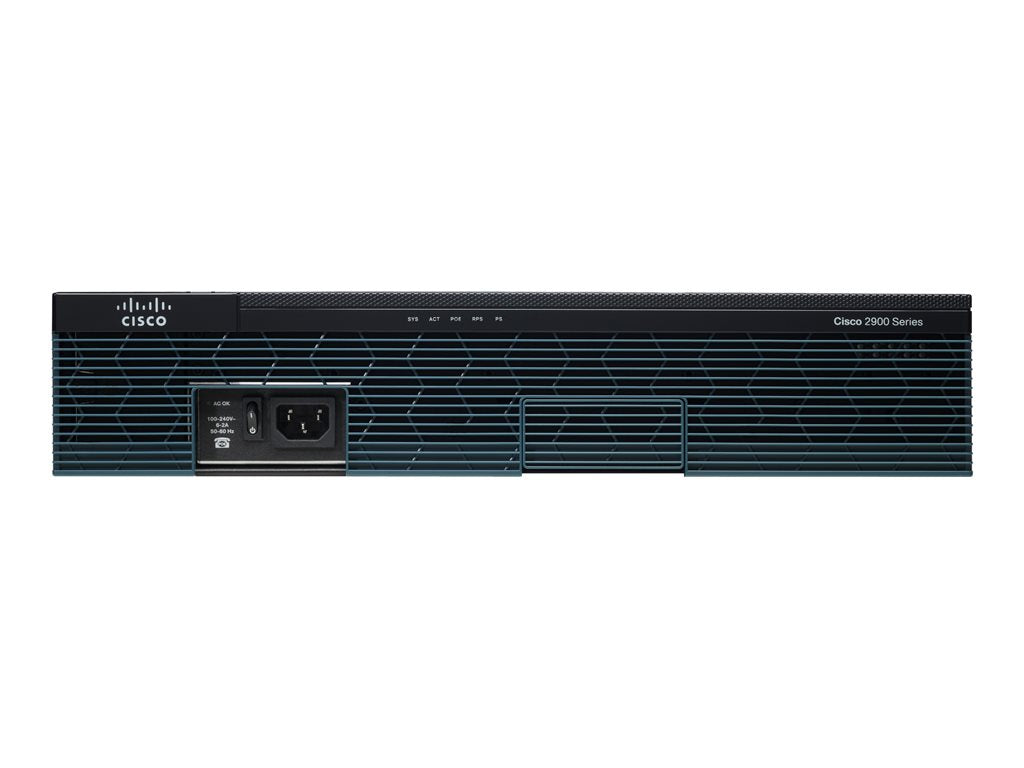 Cisco 2911 Security Bundle - - router - - 1GbE - WAN ports: 3 - rack-mountable - refurbished