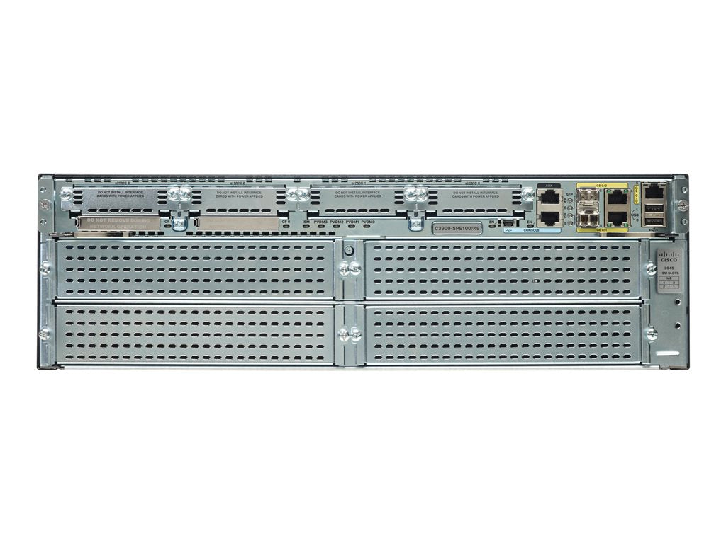 Cisco 3945 SRE Bundle - Router - voice / fax module - GigE - WAN ports: 3 - refurbished