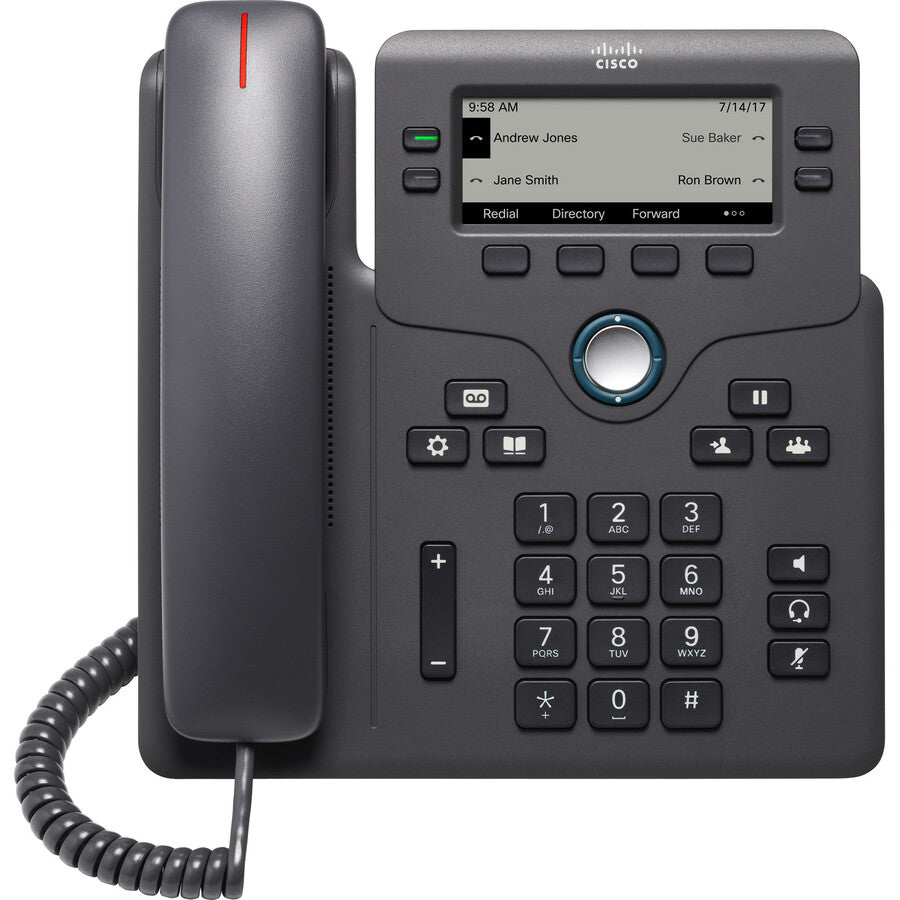 Cisco 6851 Ip Phone - Corded - Corded - Wall Mountable, Desktop - Charcoal