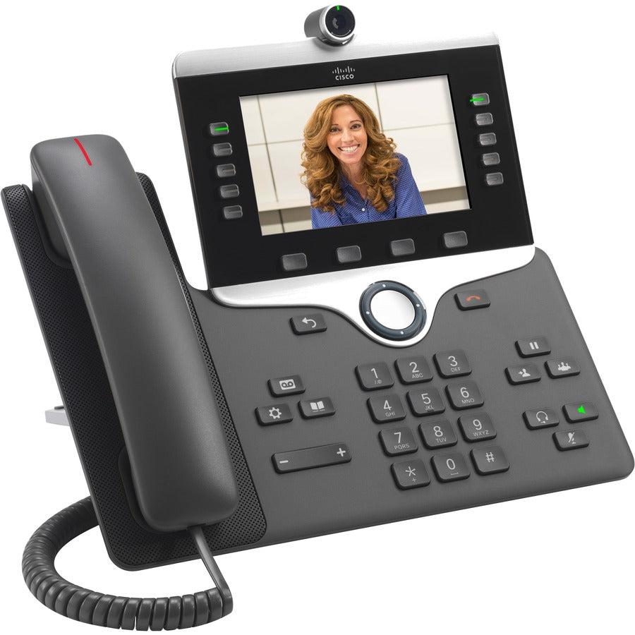 Cisco 8865 IP Phone - Corded/Cordless - Corded/Cordless - Wi-Fi, Bluetooth - Desktop, Wall Mountable - Charcoal CP-8865-3PCC-K9++=