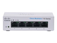 Cisco Business 110 CBS110-5T-D Ethernet Switch - 5 Ports - Gigabit Ethernet - 10/100/1000B