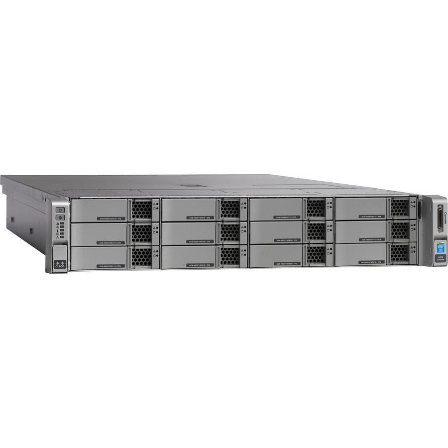Cisco C240 M4 2U Rack Server - 2 X Intel Xeon E5-2630 V3 2.40 Ghz - 128 Gb Ram - 12Gb/S Sas, Serial Ata Controller