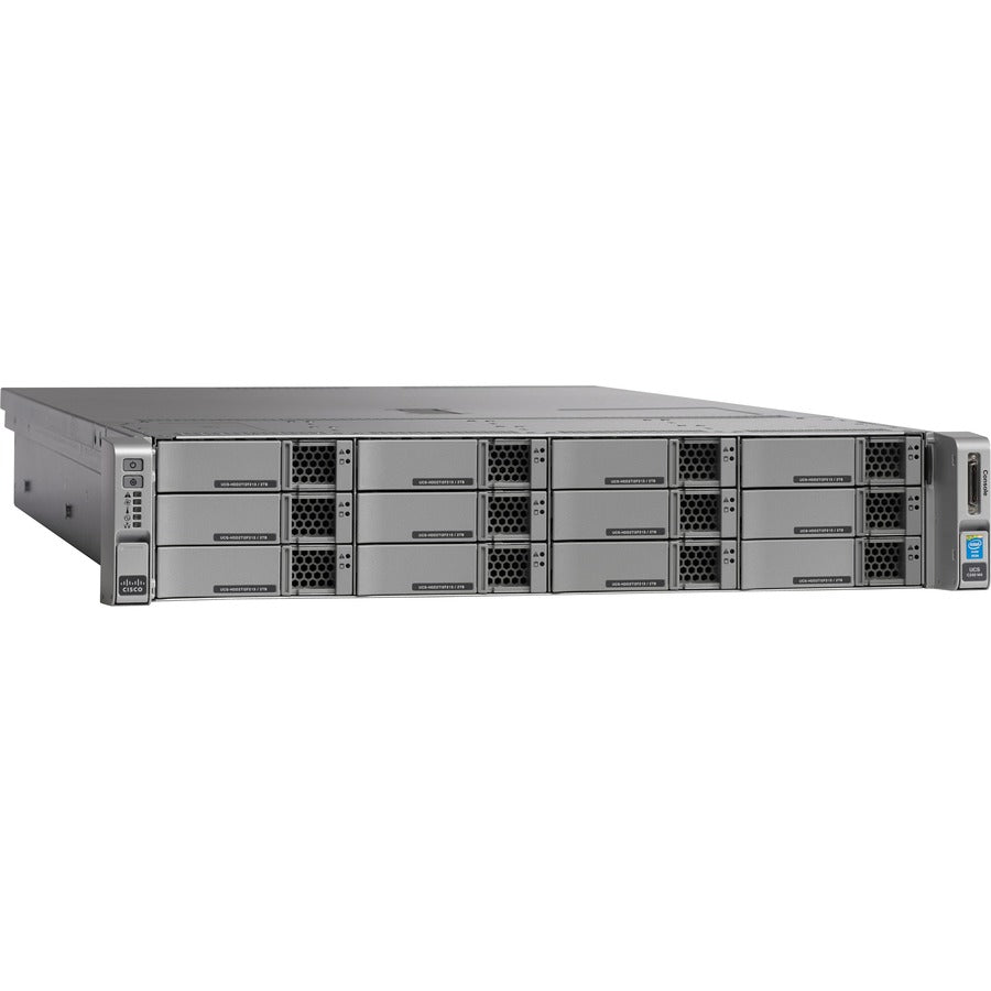 Cisco C240 M4 2U Rack Server - 2 x Intel Xeon E5-2680 v4 2.40 GHz - 256 GB RAM - 72 TB HDD - (12 x 6TB) HDD Configuration - 12Gb/s SAS, Serial ATA Controller UCS-SPBD-C240M4-C1