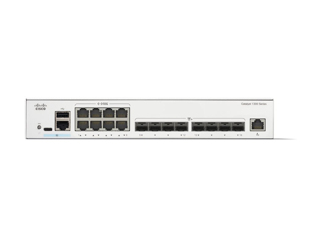 Cisco Catalyst 1300-16XTS - Switch - L3 - smart - 8 x 10GBase-T + 8 x 10 Gigabit SFP+ - rack-mountable C1300-16XTS
