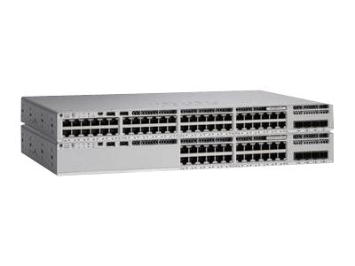 Cisco Catalyst 9200L - Network Essentials - switch - L3 - managed - 48 x 10/100/1000 (PoE+) + 4 x Gigabit SFP (uplink) -