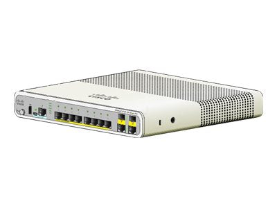 Cisco Catalyst Compact 2960C-8TC-S - Switch - managed - 8 x 10/100 + 2 x shared Gigabit SFP - desktop, rack-mountable,