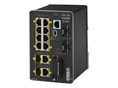Cisco Industrial Ethernet 2000 Series - Switch - managed - 8 x 10/100 + 2 x combo Gigabit SFP - DIN rail mountable