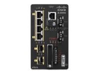Cisco Industrial Ethernet 2000U Series - Switch - managed - 4 x 10/100 + 2 x Gigabit SFP - DIN rail mountable