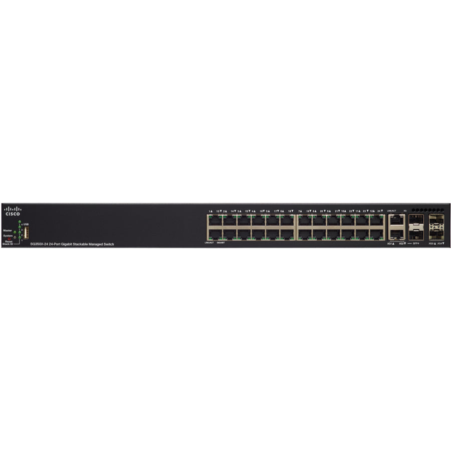 Cisco Sg350X-24Pd 24-Port 2.5G Poe Stackable Managed Switch